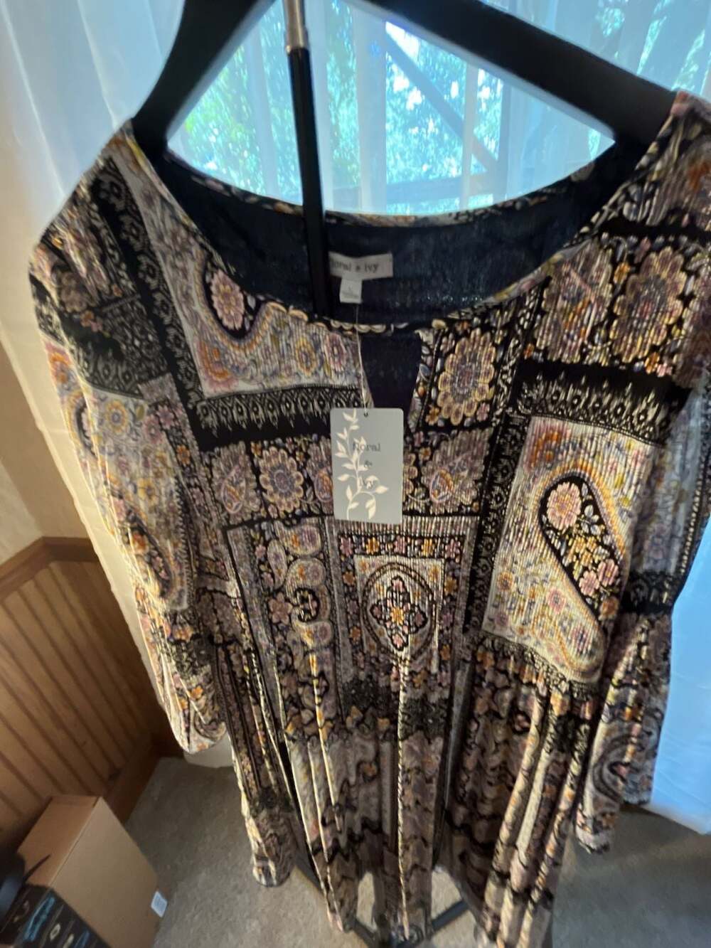 Floral and Ivy  -  NECK PUFF SLEEVE MAXI DRESS for your store -